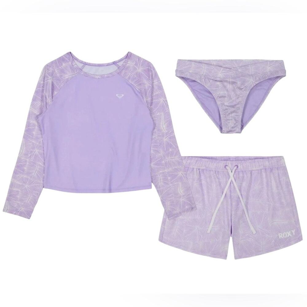 Roxy Girl’s Swim Set Size Medium Purple NWT